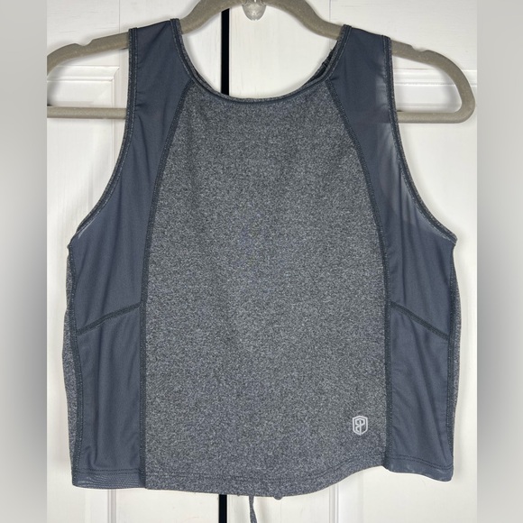 Born Primitive Hurricane Crop Tank Mesh Sides And Open Tie Back Gray Size S - Picture 2 of 6
